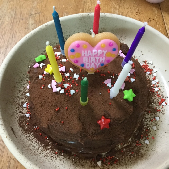 生チョコお誕生日ケーキ♡